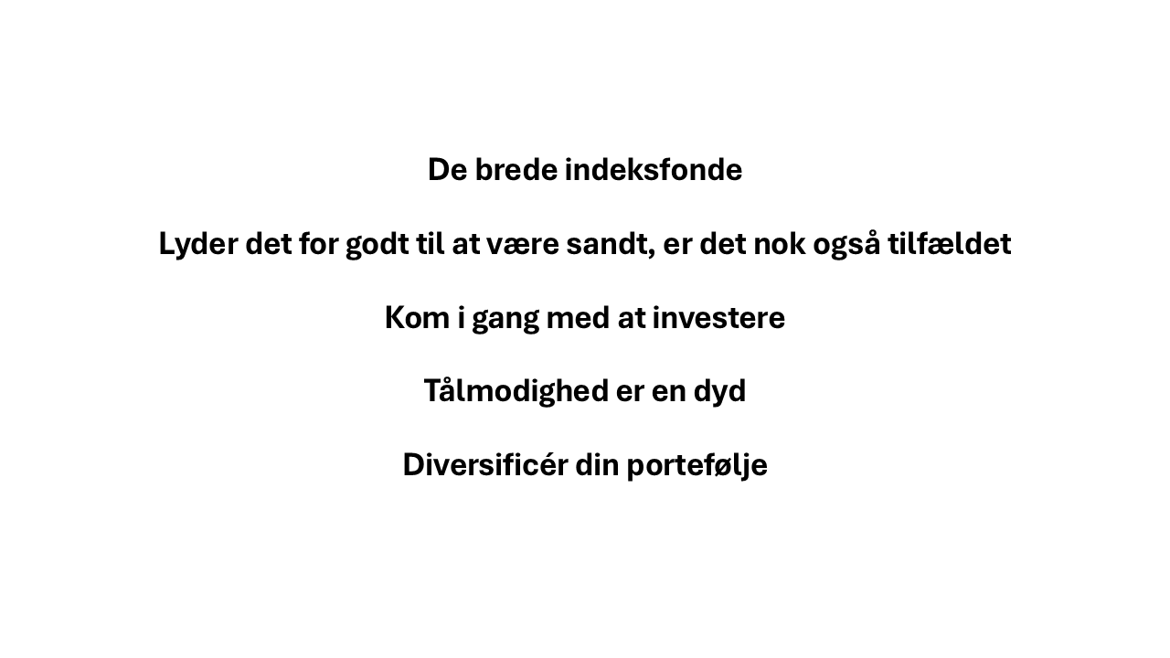investering for begyndere